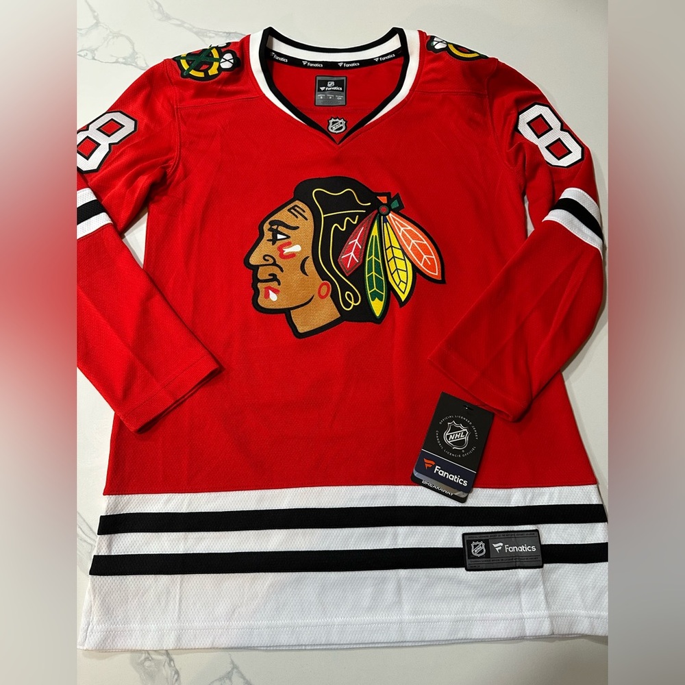 Chicago Blackhawks Authentic Fanatics Women Patrick Kane Jersey Retails $145